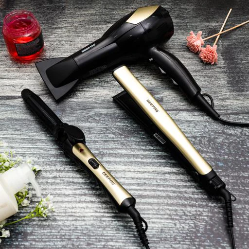 3 In 1 Hair Styling Set 2200W Straightener Setting Curler جهاز سشوار معه مصفف الشهر و جهاز لويفي - الصورة 2