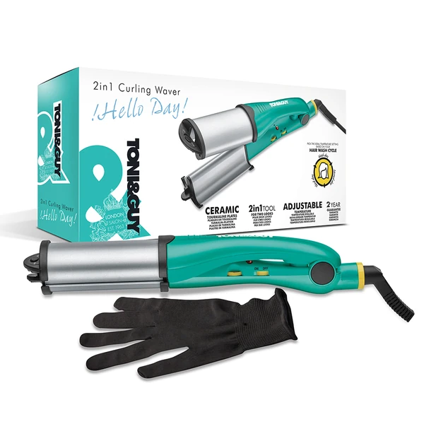 Toni&Guy Hello Day 2 In 1 Curling Waver توني أند جاي 2 ب 1 لتمويج و تجعيد الشعر