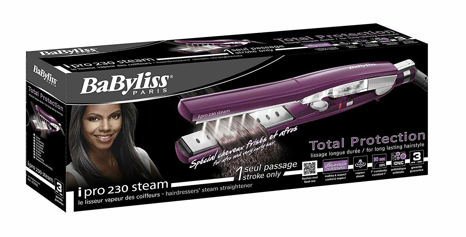 BaByliss I-Pro 230 Steam Hair Straightener مصفف الشعر من بيبي ليس - الصورة 2